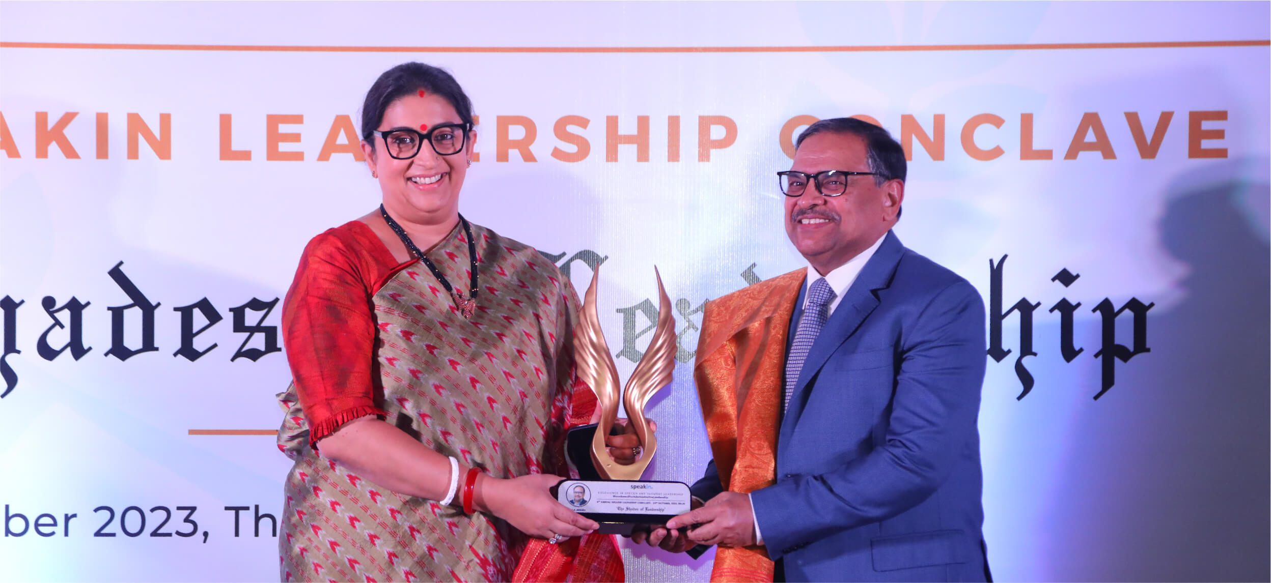 Don’t get deterred by rejections, they are part of the journey to success, says the Honourable Minister Smriti Irani at 4th Annual SpeakIn Leadership Conclave